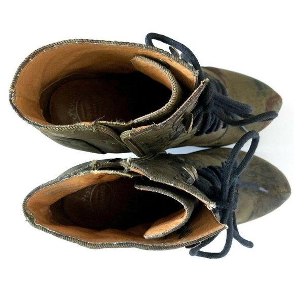 JEFFREY CAMPBELL Damsel Map Platform Bootie Sz 5 - Picture 6 of 8